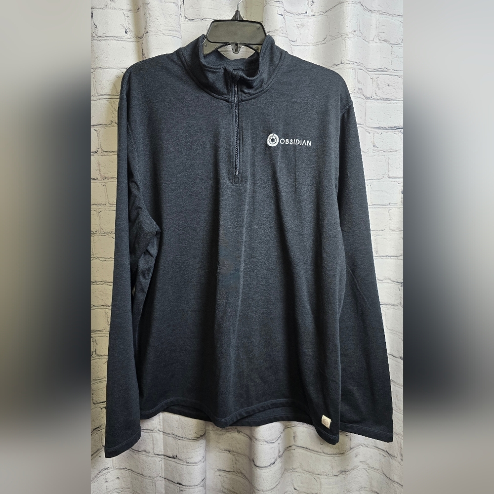 Marine Layer Charcoal Black Quarter-Zip Pullover Size XL‎